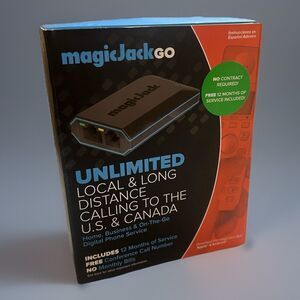 MagicJack Go 2017 VOIP Phone Adapter Portable Home On-The-Go Digital Phone New